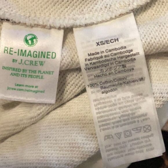 NWT J. Crew Safari Zebra Giraffe Print Crewneck Cozy Sweatshirt AP666 XS - Picture 6 of 7